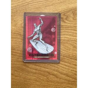 2024 UpperDeck Marvel Masterpieces '92 Platinum Silver Surfer Red Prism #90 /492